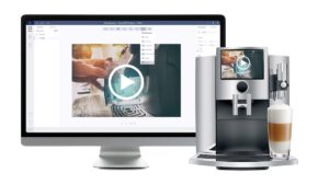 TouchGFX-Designer erstellt eine Benutzeroberfläche für eine Kaffeemaschine